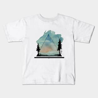 Watercolor Mountains Kids T-Shirt